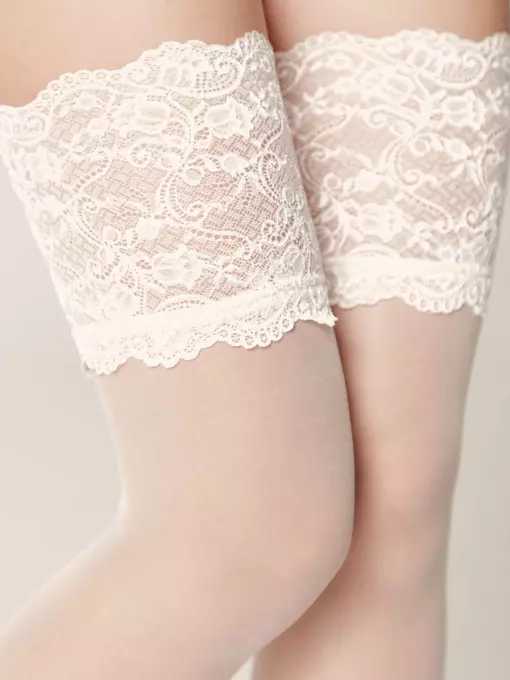 Эластичные чулки с кружевной резинкой conte grace panna, 15С-59СП, 23-25 (1/2), CONTE ELEGANT,  - 2