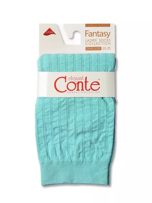 Носки женские conte fantasy в полоску с люрексом turquoise, 19С-25СП, 36-39 (23-25), CONTE ELEGANT,  - 3