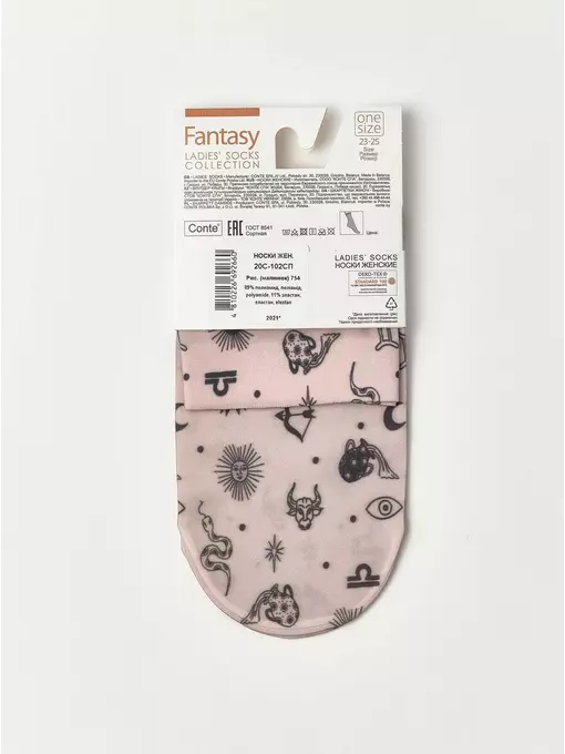 Носки женские conte fantasy с рисунком 754 mix, 20С-102СП, 36-39 (23-25), CONTE ELEGANT,  - 5