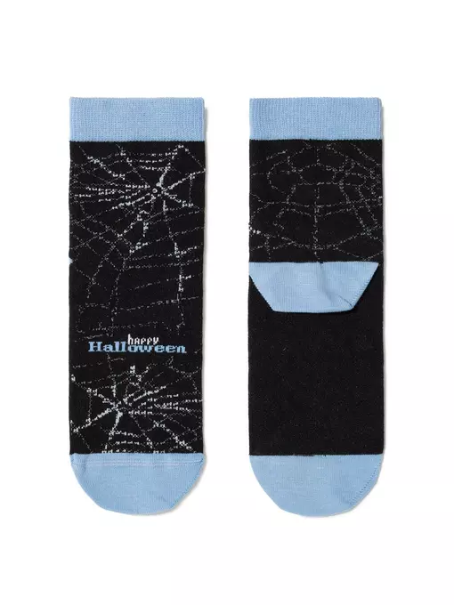 Носки женские conte classic (стразы, люрекс) 285 черный-голубой, 17С-46СП, 36-37 (23), CONTE ELEGANT,  - 2