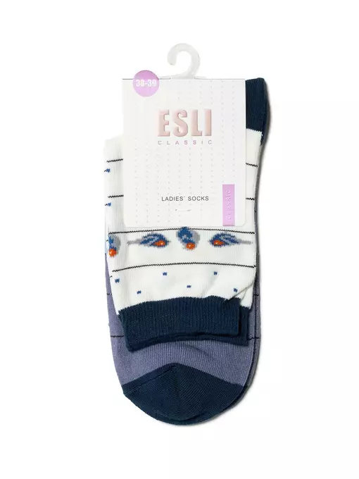 Носки женские esli classic 113 голубой, 15С-20СПЕ, 36-37 (23), ESLI,  - 3