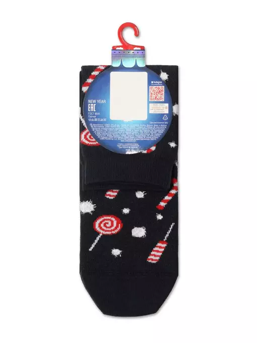 Новогодние женские носки с пушистой нитью «sweets» 521 темно-синий, 20С-34СП, 36-39 (23-25), CONTE ELEGANT,  - 4