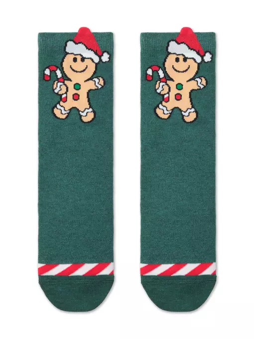 Новогодние женские носки conte new year 652 т.бирюзовый, 21С-76СП, 36-39 (23-25), CONTE ELEGANT,  - 3