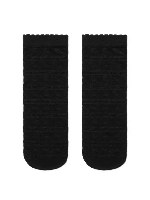 Тонкие женские носки fantasy с ажурным рисунком 19с-112сп nero, 19С-112СП, 36-39 (23-25), CONTE ELEGANT,  - 2