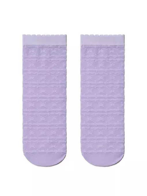 Тонкие женские носки fantasy с ажурным рисунком 19с-112сп violet, 19С-112СП, 36-39 (23-25), CONTE ELEGANT,  - 2
