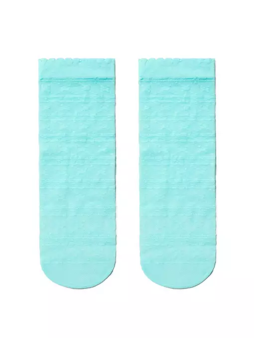 Тонкие женские носки fantasy с ажурным рисунком 19с-112сп turquoise, 19С-112СП, 36-39 (23-25), CONTE ELEGANT,  - 2