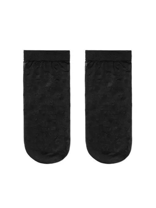 Тонкие женские носки fantasy с рисунком "сердечки" conte 19с-111сп nero, 19С-111СП, 36-39 (23-25), CONTE ELEGANT,  - 2