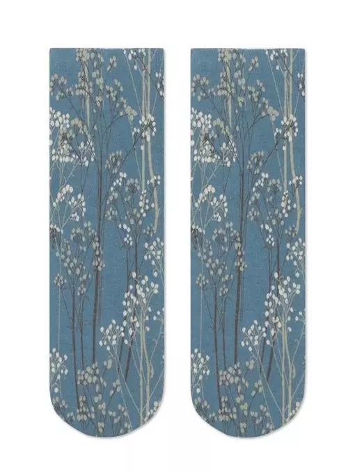 Носки женские с принтом из смесовой пряжи с хлопком и льном fantasy 404 джинс, 20С-107СП, 36-39 (23-25), ,  - 3