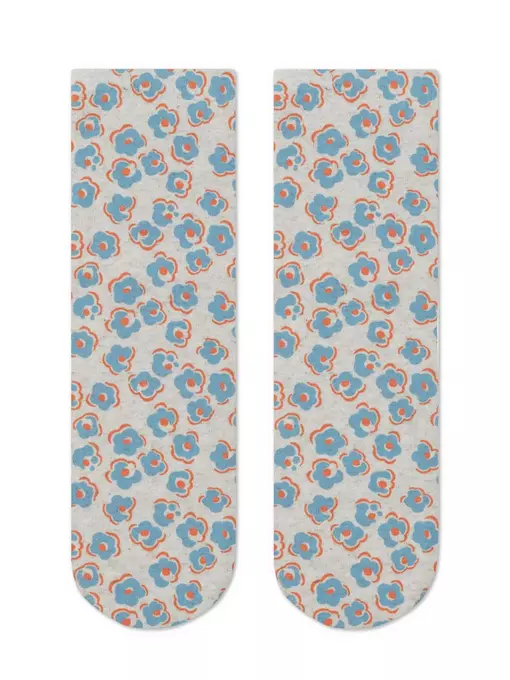 Носки женские с принтом из смесовой пряжи с хлопком и льном fantasy 403 бежевый, 20С-107СП, 36-39 (23-25), ,  - 3