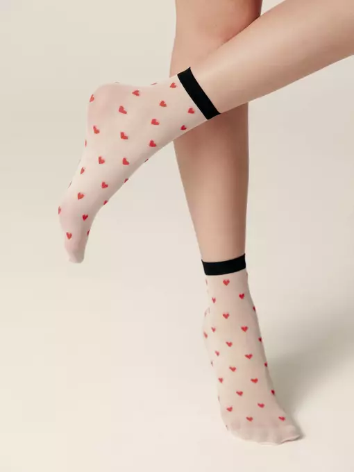Носки женские с рисунком «сердечки» fantasy  19с-111/1сп panna, 19С-111/1СП, 36-39 (23-25), ,  - 2