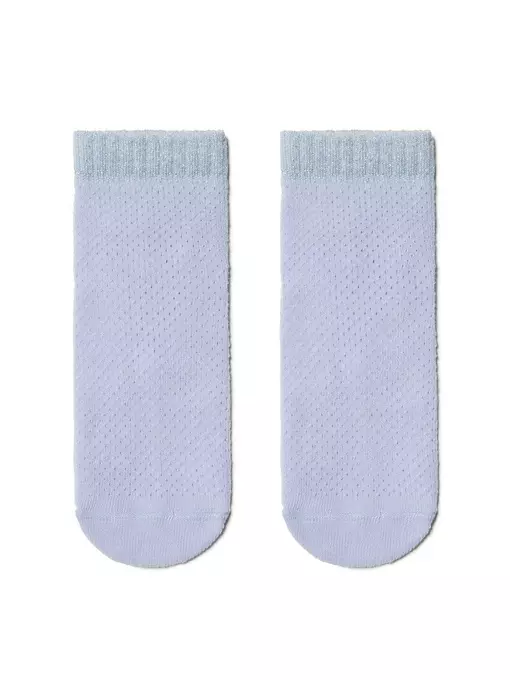 Носки женские хлопковые ajour (короткие, люрекс) бледно-фиолетовый, 15С-81СП, 36-37 (23), CONTE ELEGANT,  - 2