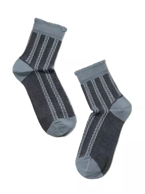 Носки женские хлопковые classic (рельефные) 086 серый, 16С-58СП, 36-37 (23), CONTE ELEGANT,  - 2
