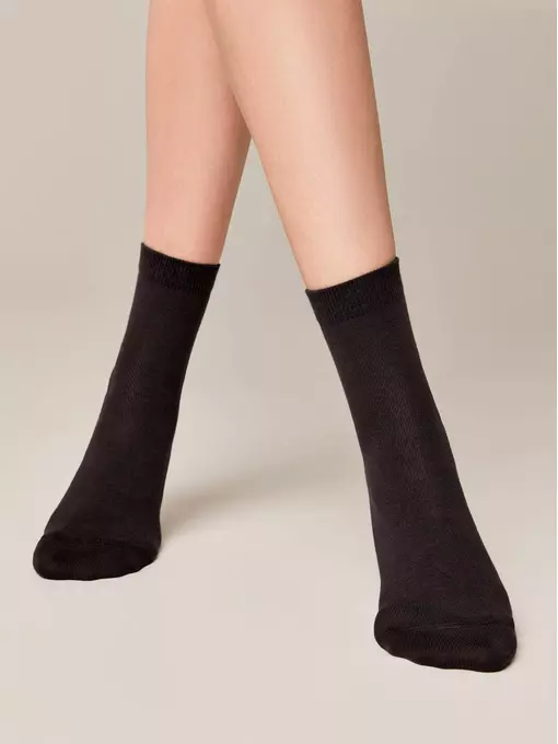 Хлопковые женские носки conte classic 000 графит, 7С-22СП, 38-39 (25), CONTE ELEGANT,  - 2