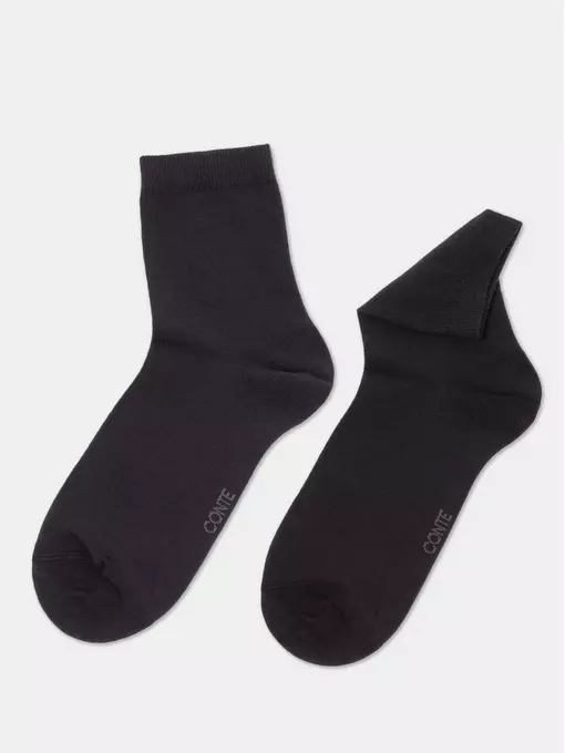 Хлопковые женские носки conte classic 000 графит, 7С-22СП, 38-39 (25), CONTE ELEGANT,  - 3
