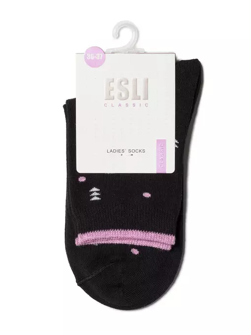 Носки женские хлопковые esli classic 198 черный, 15С-20СПЕ, 38-39 (25), ESLI,  - 3