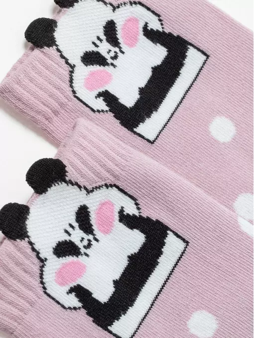 Хлопковые женские носки classic с пикотом «panda» 365 пепельно-розовый, 17С-183СП, 40-41 (27), CONTE ELEGANT,  - 4