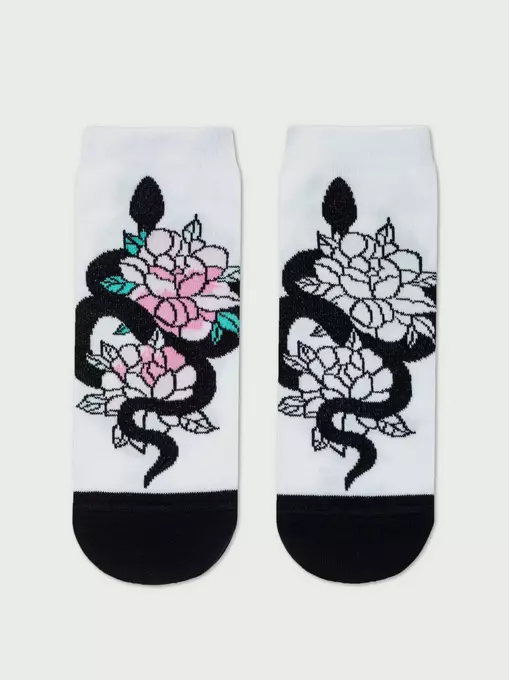 Носки женские хлопковые happy 297 белый, 19С-114СП, 36-39 (23-25), CONTE ELEGANT,  - 3