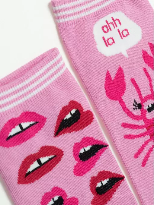 Носки женские хлопковые happy 336 мальва, 19С-114СП, 36-39 (23-25), CONTE ELEGANT,  - 4