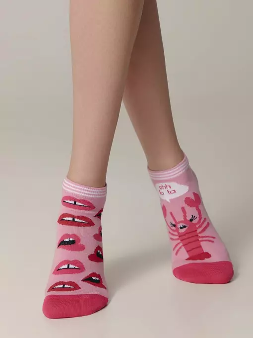 Носки женские хлопковые happy 336 мальва, 19С-114СП, 36-39 (23-25), CONTE ELEGANT,  - 2