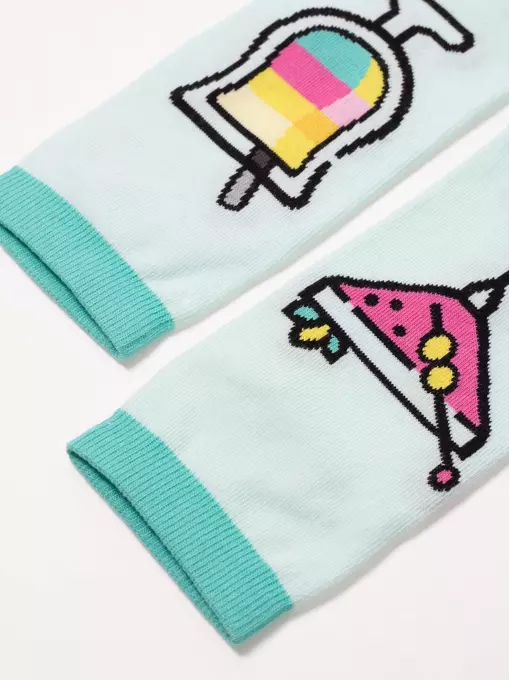 Носки женские хлопковые happy 247 бледно-бирюзовый, 19С-114СП, 36-39 (23-25), CONTE ELEGANT,  - 4