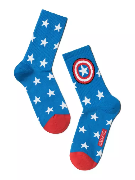 Носки женские удлиненные с рисунками ©marvel 177 синий, 19С-116СПМ, 36-39 (23-25), CONTE ELEGANT,  - 2