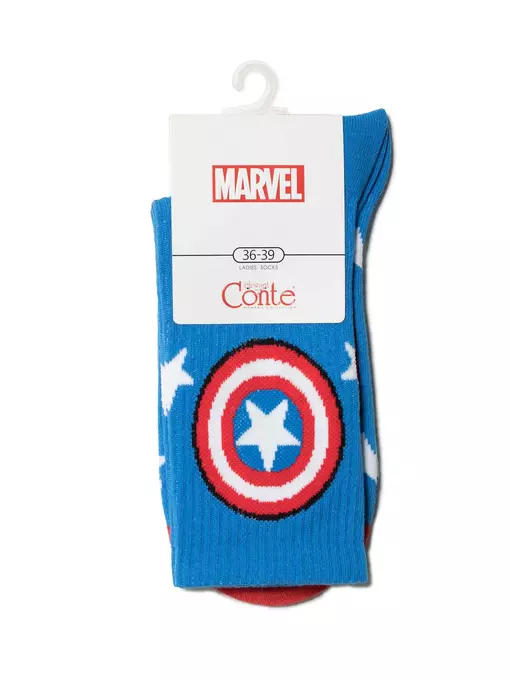 Носки женские удлиненные с рисунками ©marvel 177 синий, 19С-116СПМ, 36-39 (23-25), CONTE ELEGANT,  - 3