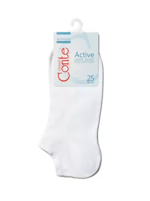 Короткие спортивные носки active 484 белый, 19С-183СП, 36-38 (23-25), CONTE ELEGANT,  - 7