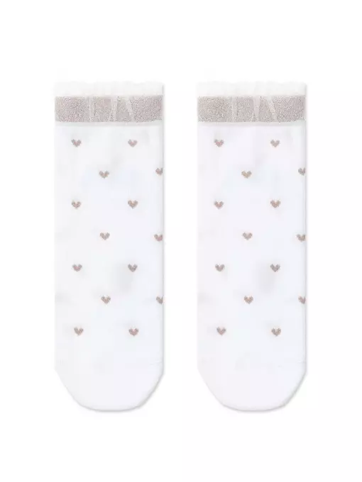 Носки женские с воздушным ботом и люрексом classic 243 белый, 20С-105СП, 36-37 (23), CONTE ELEGANT,  - 2