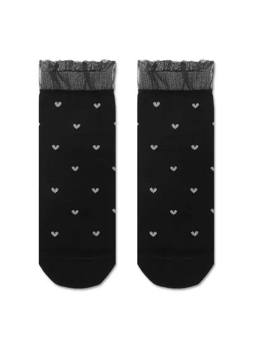 Носки женские с воздушным ботом и люрексом classic 243 черный, 20С-105СП, 38-39 (25), CONTE ELEGANT,  - 4