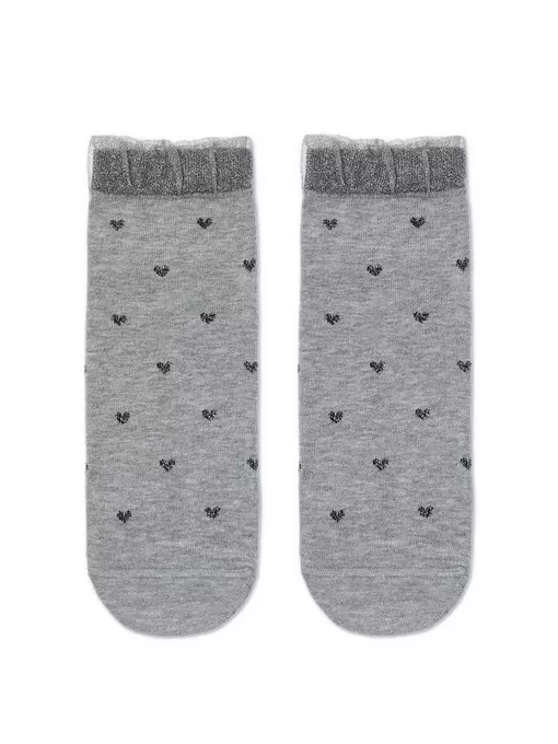 Носки женские с воздушным ботом и люрексом classic 243 серый, 20С-105СП, 36-37 (23), CONTE ELEGANT,  - 4