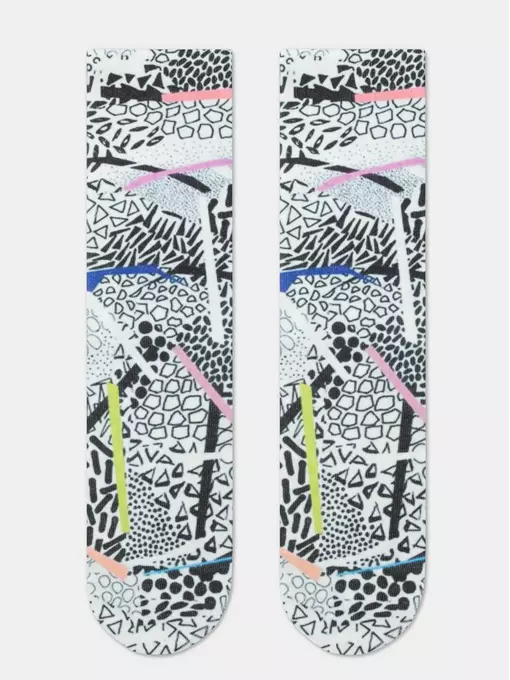 Удлиненные женские носки с хлопком fantasy 392 черно-белый, 19С-236/1СП, 36-39 (23-25), CONTE ELEGANT,  - 3