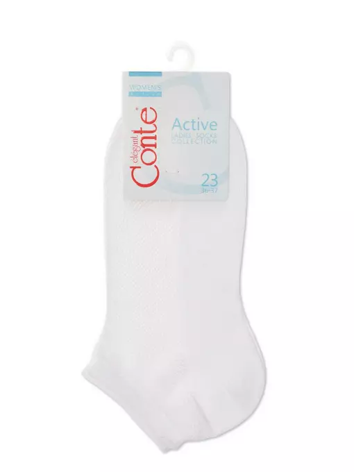 Ультракороткие женские носки active с сеточкой 277 белый, 21С-191СП, 39-41 (27), CONTE ELEGANT,  - 3