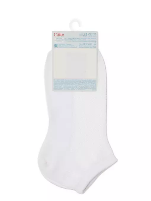 Ультракороткие женские носки active с сеточкой 277 белый, 21С-191СП, 39-41 (27), CONTE ELEGANT,  - 4