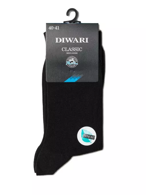 Носки мужские diwari classic (tencel) 000 черный, 17С-47СП, 40-41 (25), DIWARI,  - 2