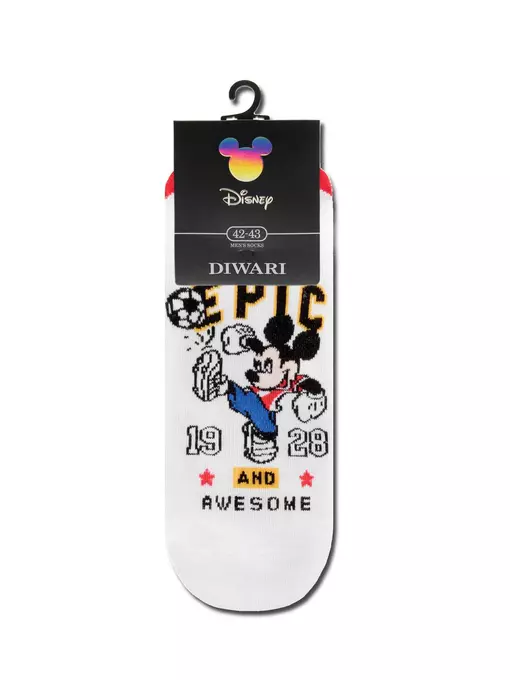 Носки мужские diwari ©disney (ультракороткие) 370 белый, 17С-167СПМ, 42-43 (27), DIWARI,  - 2