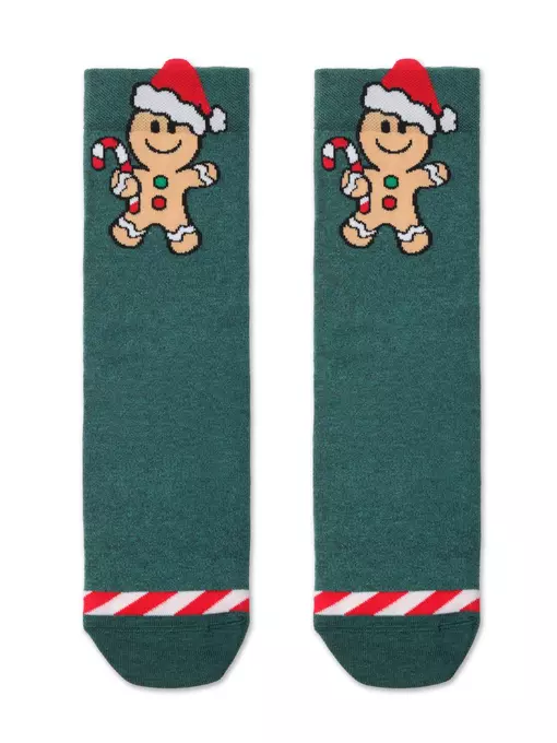 Новогодние мужские носки diwari new year 652 темно-бирюзовый, 21С-71СП, 42-45 (27-29), DIWARI,  - 2