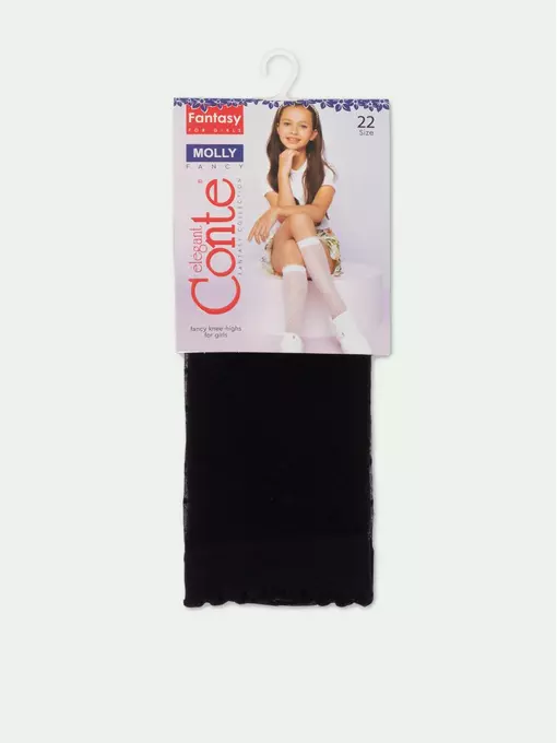 Гольфы детские в "сердечки" molly nero, 20С-118СП, 20, CONTE ELEGANT,  - 4