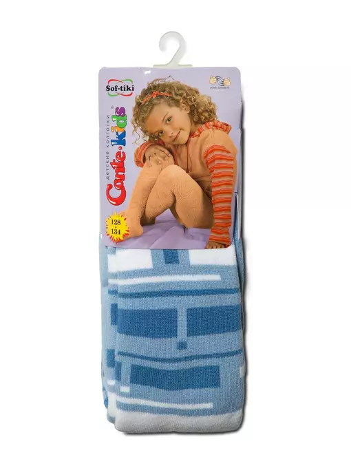 Детские колготки sof-tiki (махровые внутри) 243 голубой, 7С-38СП, 128-134 (20), CONTE-KIDS,  - 2