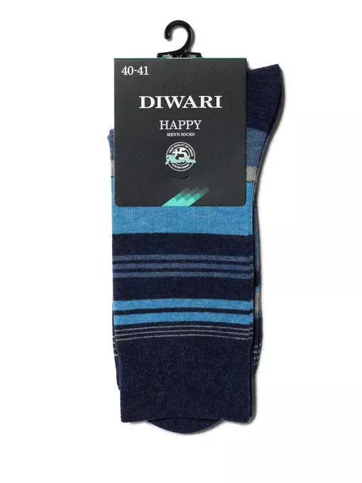 Хлопковые мужские носки happy 129 джинс, 15С-23СП, 44-45 (29), DIWARI,  - 2