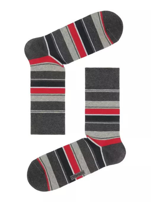 Хлопковые носки diwari в фирменной коробке (2 пары) 719 темно-серый, 17С-68СП, 40-41 (25), DIWARI,  - 3