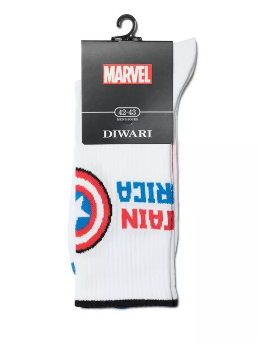 Удлиненные мужские носки diwari с рисунками ©marvel 176 белый, 19С-222СПМ, 40-41 (25), DIWARI,  - 2