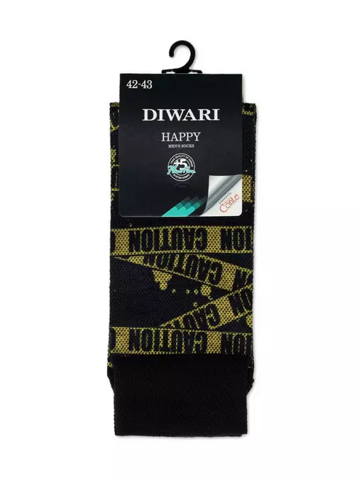 Носки мужские с рисунками happy 152 черный, 20С-202СП, 42-43 (27), DIWARI,  - 2