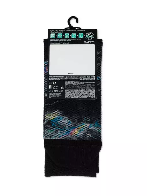 Носки мужские diwari с рисунками happy 153 черный, 20С-202СП, 42-43 (27), DIWARI,  - 3