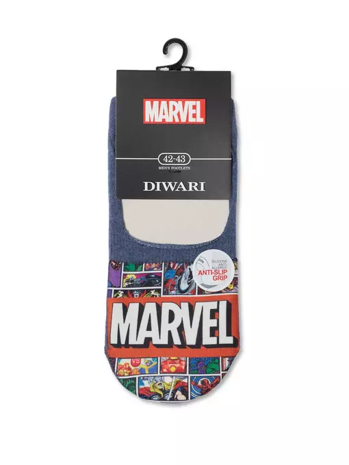 Подследники мужские diwari с героями ©marvel 128 темный джинс, 20С-29СПМ, 42-43 (27), DIWARI,  - 3