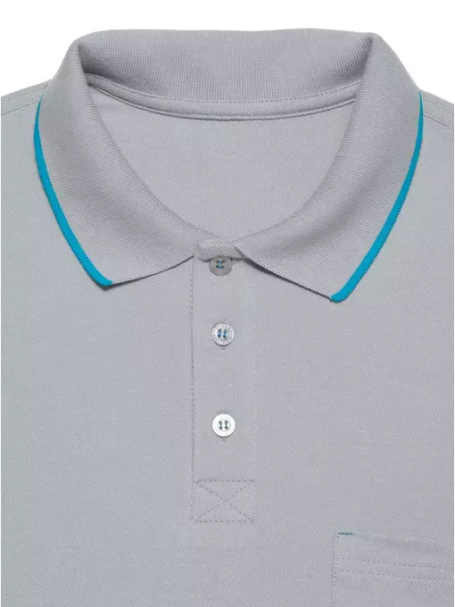 Футболка-поло с контрастной отделкой diwari md 944 ash grey, 18С-720ТСП, 182-96/M, DIWARI,  - 2