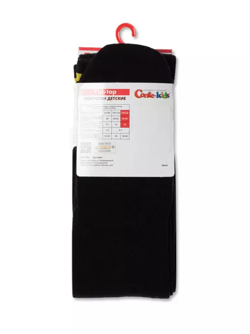 Колготки детские с рисунком «run»  559 черный, 4С-05СП, 116-122 (18), CONTE-KIDS,  - 3