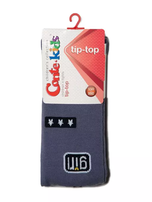 Детские колготки tip-top 443 темный джинс, 4С-06СП, 140-146 (22), CONTE-KIDS,  - 2
