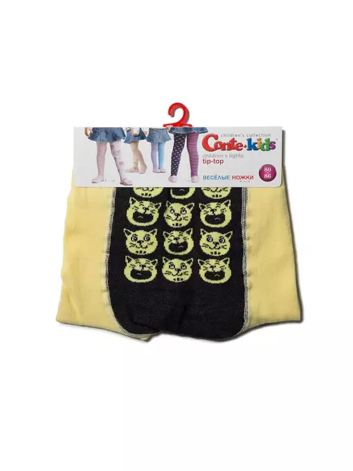 Колготки детские tip-top (весёлые ножки) 477 светло-желтый, 14С-79СП, 62-74 (12), CONTE-KIDS,  - 3