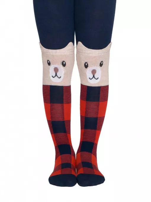 Колготки детские conte-kids tip-top (мордашки) 449 темно-синий-красный, 17С-60СП, 62-74 (12), CONTE-KIDS,  - 2