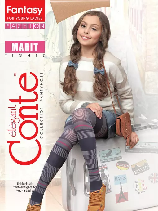 Колготки детские полиамидные marit marino, 14С-109СП, 146-152, CONTE ELEGANT,  - 1